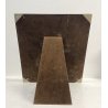 CORNICE DA APPOGGIO PORTA FOTO METALLO ARGENTATO OTTONE VINTAGE DESIGN ANNI 70