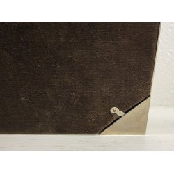 CORNICE DA APPOGGIO PORTA FOTO METALLO ARGENTATO OTTONE VINTAGE DESIGN ANNI 70