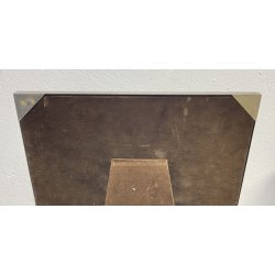 CORNICE DA APPOGGIO PORTA FOTO METALLO ARGENTATO OTTONE VINTAGE DESIGN ANNI 70