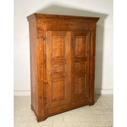 ANTICO PICCOLO ARMADIO GUARDAROBA RUSTICO 1800 LEGNO ABETE 2 ANTE OLD