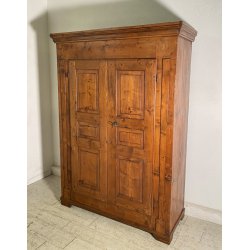 ANTICO PICCOLO ARMADIO GUARDAROBA RUSTICO 1800 LEGNO ABETE 2 ANTE OLD