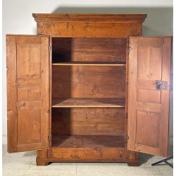 ANTICO PICCOLO ARMADIO GUARDAROBA RUSTICO 1800 LEGNO ABETE 2 ANTE OLD