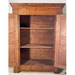 ANTICO PICCOLO ARMADIO GUARDAROBA RUSTICO 1800 LEGNO ABETE 2 ANTE OLD