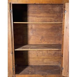 ANTICO PICCOLO ARMADIO GUARDAROBA RUSTICO 1800 LEGNO ABETE 2 ANTE OLD