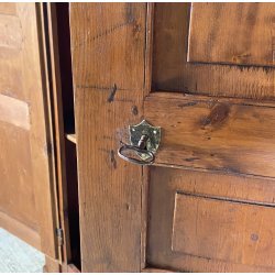 ANTICO PICCOLO ARMADIO GUARDAROBA RUSTICO 1800 LEGNO ABETE 2 ANTE OLD