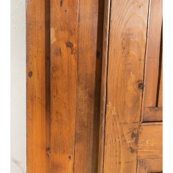 ANTICO PICCOLO ARMADIO GUARDAROBA RUSTICO 1800 LEGNO ABETE 2 ANTE OLD