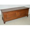ANTICA CASSAPANCA LOMBARDA legno NOCE epoca 1800 IMPERO OLD WOOD CHEST FORMELLA