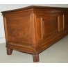 ANTICA CASSAPANCA LOMBARDA legno NOCE epoca 1800 IMPERO OLD WOOD CHEST FORMELLA