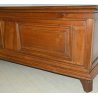 ANTICA CASSAPANCA LOMBARDA legno NOCE epoca 1800 IMPERO OLD WOOD CHEST FORMELLA