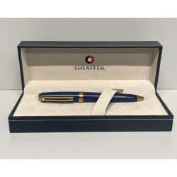 PENNA SFERA SHAFFER PRELUDE LACCA BLU DORATA BALLPOINT PEN BOX SCATOLA USA