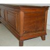 ANTICA CASSAPANCA LOMBARDA legno NOCE epoca 1800 IMPERO OLD WOOD CHEST FORMELLA