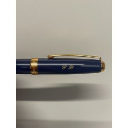 PENNA SFERA SHAFFER PRELUDE LACCA BLU DORATA BALLPOINT PEN BOX SCATOLA USA
