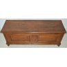 ANTICA CASSAPANCA LOMBARDA legno NOCE epoca 1800 IMPERO OLD WOOD CHEST FORMELLA