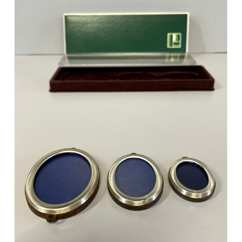 vintage piccole 3 CORNICI OVALI ARGENTO 800 punzonate PORTA FOTO porta ritratti