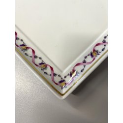 VASSOIO CENTROTAVOLA RICHARD GINORI Rapallo PORTA FRUTTA DECORO FLOREALE NASTRO