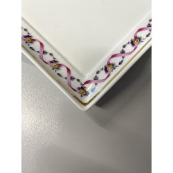 VASSOIO CENTROTAVOLA RICHARD GINORI Rapallo PORTA FRUTTA DECORO FLOREALE NASTRO