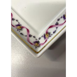 VASSOIO CENTROTAVOLA RICHARD GINORI Rapallo PORTA FRUTTA DECORO FLOREALE NASTRO