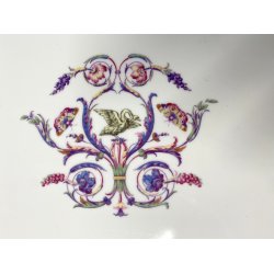 VASSOIO CENTROTAVOLA RICHARD GINORI Rapallo PORTA FRUTTA DECORO FLOREALE NASTRO