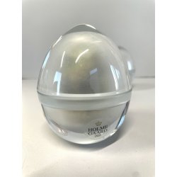 coppia PORTA UOVA vetro satinato HOLMEGAARD serie 1825 egg cup GO MORGEN design