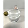 coppia PORTA UOVA vetro satinato HOLMEGAARD serie 1825 egg cup GO MORGEN design