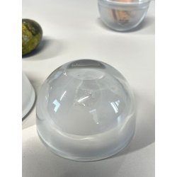 coppia PORTA UOVA vetro satinato HOLMEGAARD serie 1825 egg cup GO MORGEN design