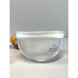 coppia PORTA UOVA vetro satinato HOLMEGAARD serie 1825 egg cup GO MORGEN design