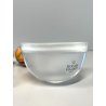 coppia PORTA UOVA vetro satinato HOLMEGAARD serie 1825 egg cup GO MORGEN design