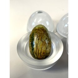 coppia PORTA UOVA vetro satinato HOLMEGAARD serie 1825 egg cup GO MORGEN design