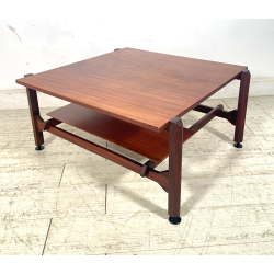 TAVOLINO SALOTTO DANESE FUME VINTAGE ANNI 60 LEGNO DESIGN MID-CENTURY TABLE