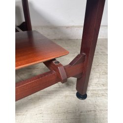 TAVOLINO SALOTTO DANESE FUME VINTAGE ANNI 60 LEGNO DESIGN MID-CENTURY TABLE