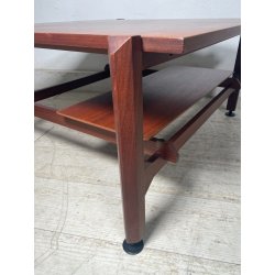 TAVOLINO SALOTTO DANESE FUME VINTAGE ANNI 60 LEGNO DESIGN MID-CENTURY TABLE
