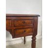 ANTICA SCRIVANIA SCRITTOIO LEGNO NOCE EPOCA '800 PELLE CASSETTI TAVOLO STUDIO
