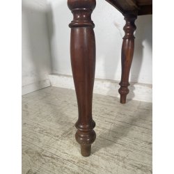 ANTICA SCRIVANIA SCRITTOIO LEGNO NOCE EPOCA '800 PELLE CASSETTI TAVOLO STUDIO