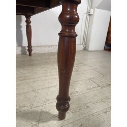 ANTICA SCRIVANIA SCRITTOIO LEGNO NOCE EPOCA '800 PELLE CASSETTI TAVOLO STUDIO
