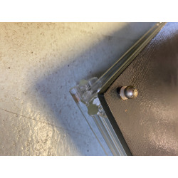 VASSOIO VETRO SPECCHIATO ASTE IN VETRO DECORO FOGLIATO MOLATO BAR o VANITY TRAY