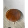 ANTICO TRESPOLO ESPOSITORE LEGNO NOCE OTTONE VASSOIO DIPINTO FLOREALE EPOCA '900
