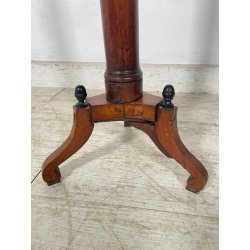 ANTICO TAVOLINO STILE IMPERO TRESPOLO ESPOSITORE LEGNO NOCE EPOCA '800 SALOTTO