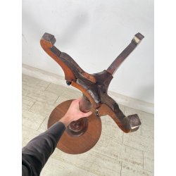 ANTICO TAVOLINO STILE IMPERO TRESPOLO ESPOSITORE LEGNO NOCE EPOCA '800 SALOTTO