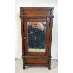 antico ARMADIO in MINIATURA gioco BAMBOLA h 44,5 LEGNO ciliegio MODELLINO 1900