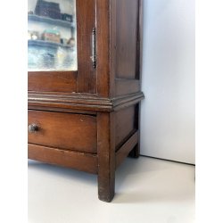 antico ARMADIO in MINIATURA gioco BAMBOLA h 44,5 LEGNO ciliegio MODELLINO 1900