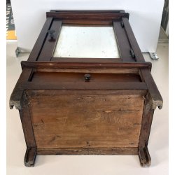 antico ARMADIO in MINIATURA gioco BAMBOLA h 44,5 LEGNO ciliegio MODELLINO 1900