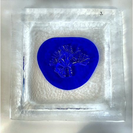 grande CENTROTAVOLA PIATTO in VETRO di MURANO VENEZIA decorativo SVOTATASCHE