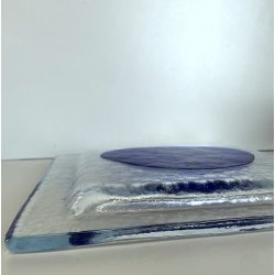 grande CENTROTAVOLA PIATTO in VETRO di MURANO VENEZIA decorativo SVOTATASCHE