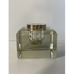 ANTICO CALAMAIO CRISTALLO MOLATO TAPPO ARGENTO Mappin & Webb INKWELL SILVER TOP