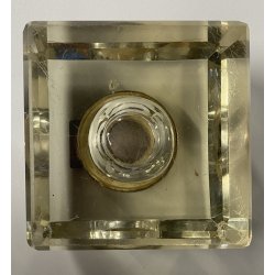 ANTICO CALAMAIO CRISTALLO MOLATO TAPPO ARGENTO Mappin & Webb INKWELL SILVER TOP