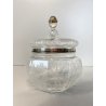 ANTICA SCATOLA COPERCHIO ARGENTO POTICHE Cristallo MOLATO CRISTAL VANITY BOX