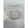 ANTICA SCATOLA COPERCHIO ARGENTO POTICHE Cristallo MOLATO CRISTAL VANITY BOX