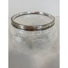 ANTICA SCATOLA COPERCHIO ARGENTO POTICHE Cristallo MOLATO CRISTAL VANITY BOX