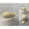 SCULTURA FIGURA CANTO della BALENA GRES WHITE WHALE FIGURE SOUND