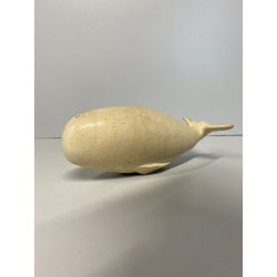 SCULTURA FIGURA CANTO della BALENA GRES WHITE WHALE FIGURE SOUND